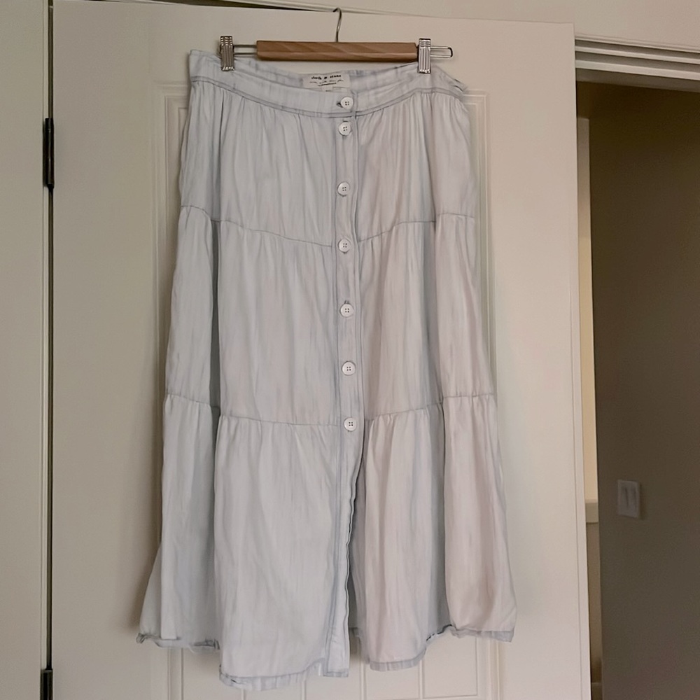 Anthropologie chambray skirt
